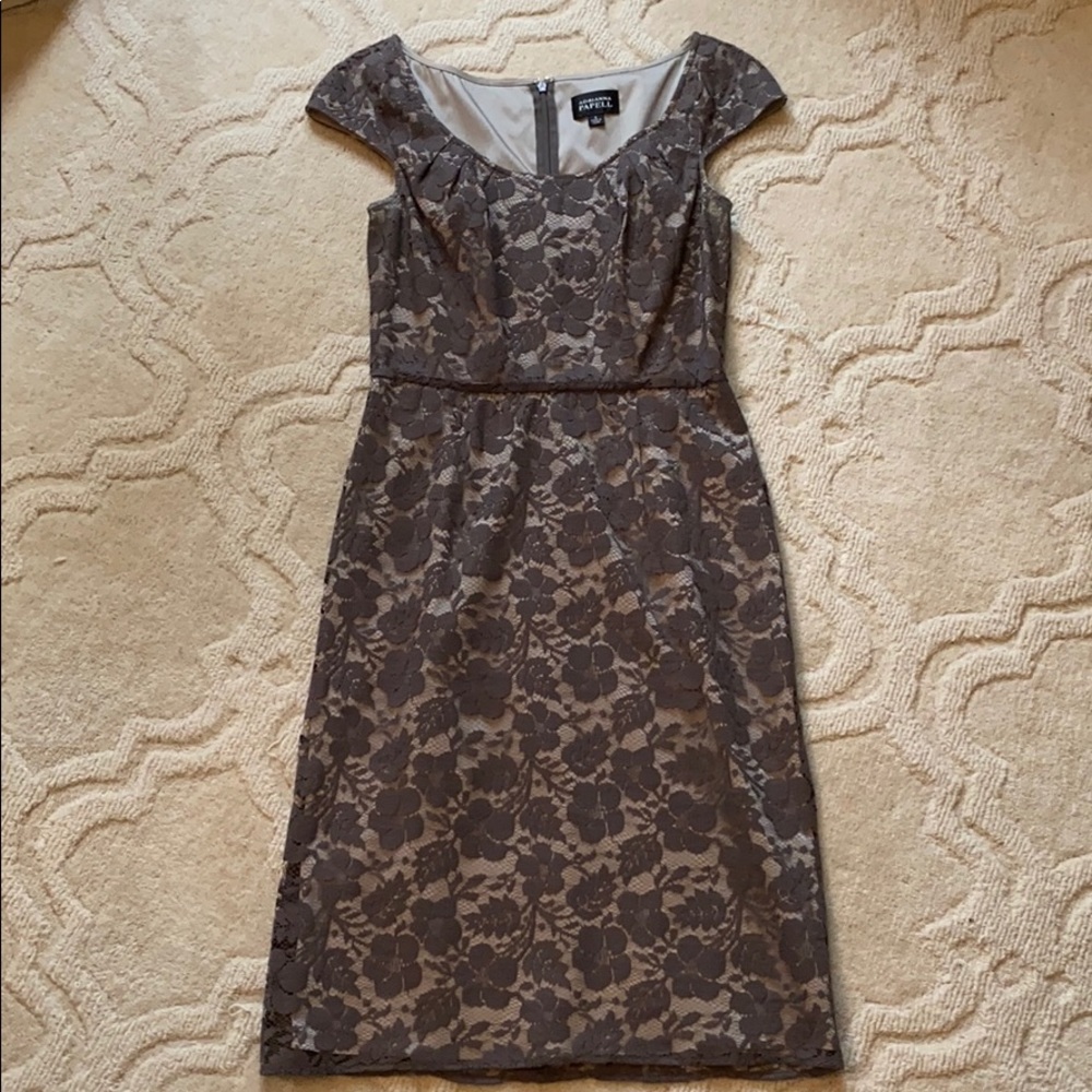 Grey lace dress midi/ knee length